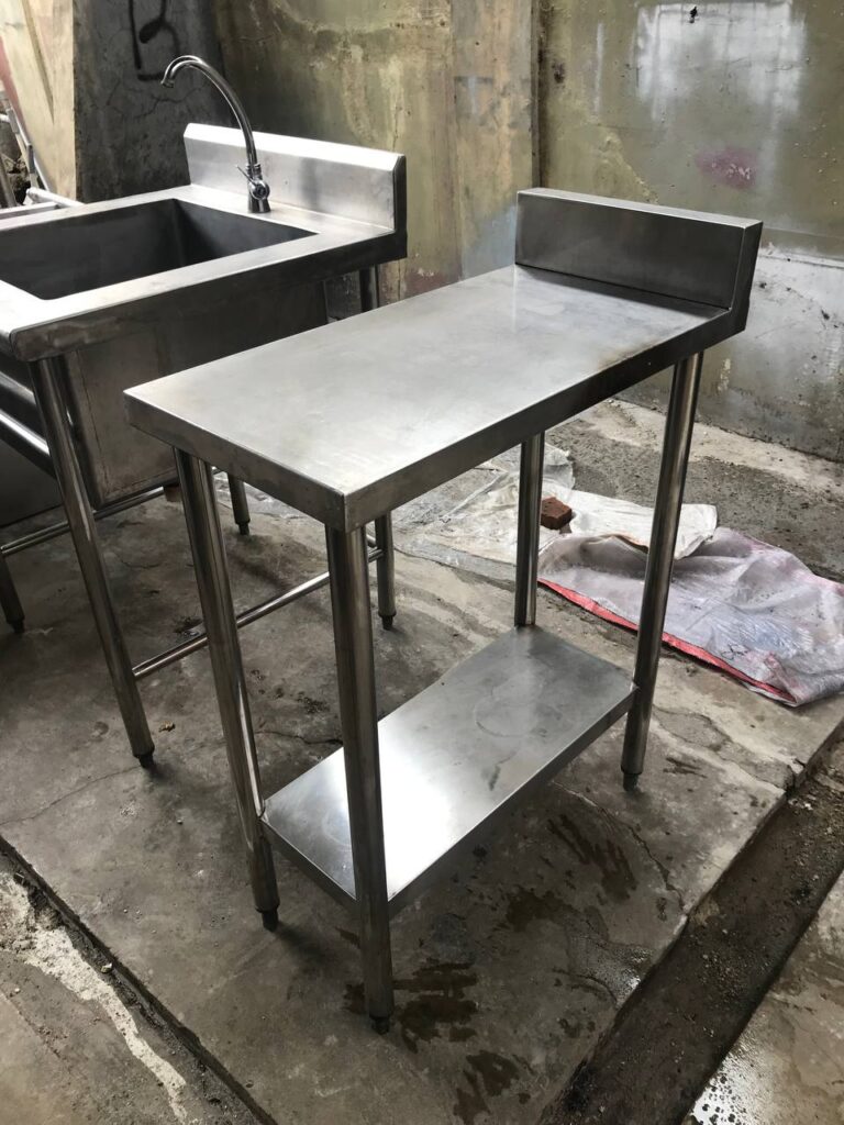 Stainless Steel Meja Bumbu 2s P 35 cm x L 70 cm x T 87 cm
